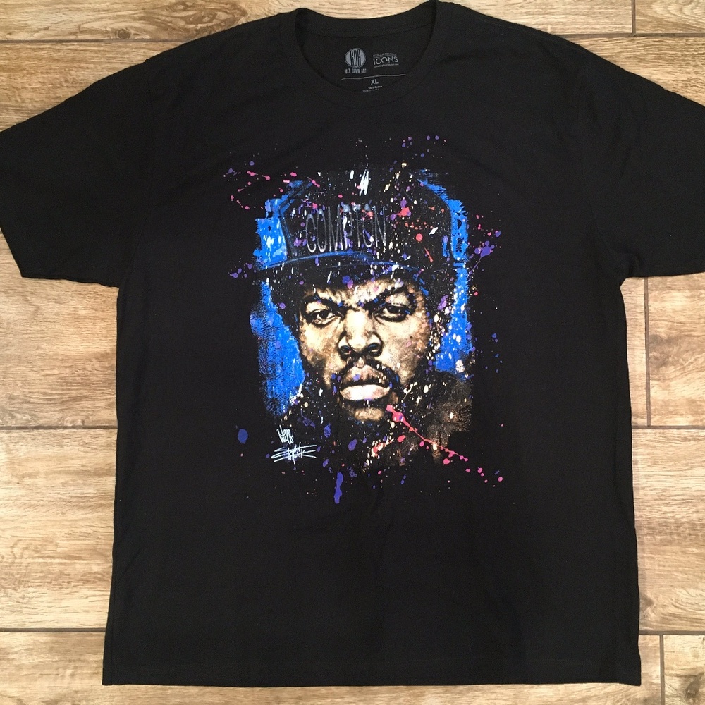 Stephen Fishwick rapper Ice Cube graphic T Compton